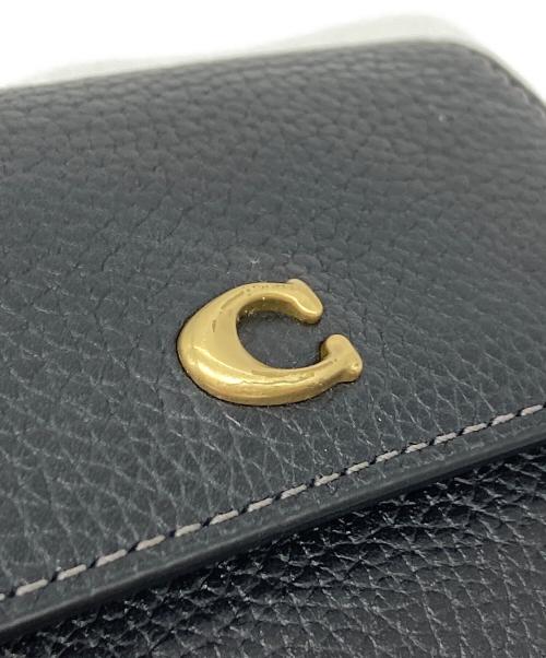 COACH（コーチ）COACH (コーチ) ミニ トライフォールド ウォレット　三つ折り財布　ミニ財布 ブラック サイズ:実寸参照の古着・服飾アイテム