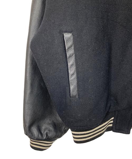 FANCY BALL（ファンシーボール）FANCY BALL (ファンシーボール) 【古着】レザースリーブ スポーツスタジャン　アウター ブラック サイズ:FREEの古着・服飾アイテム