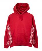 SUPREMEシュプリーム）の古着「Text Rib Hooded Sweatshirt  テキストリブフーデッドスウェットシャツ  パーカー　フーディー」｜レッド