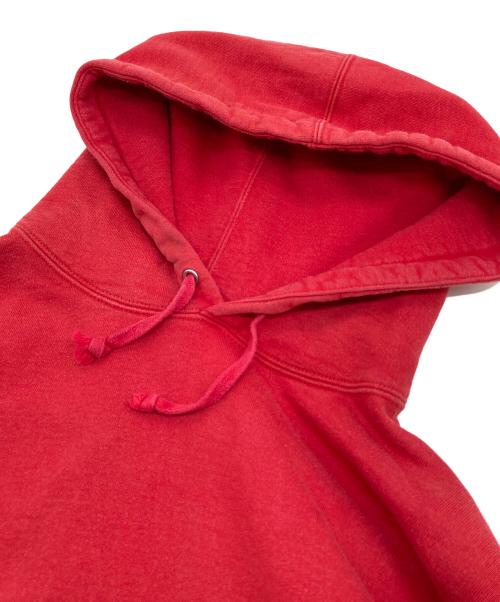 SUPREME（シュプリーム）SUPREME (シュプリーム) Text Rib Hooded Sweatshirt  テキストリブフーデッドスウェットシャツ  パーカー　フーディー レッド サイズ:Sの古着・服飾アイテム