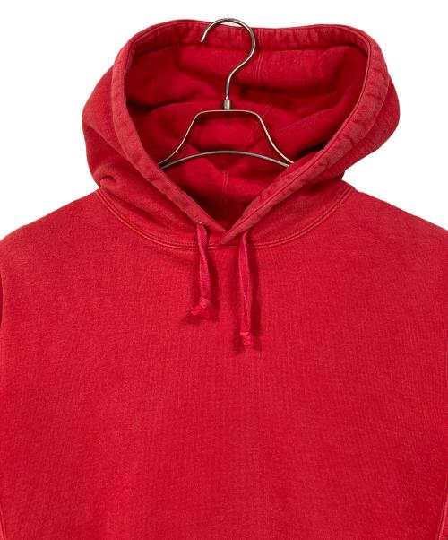 SUPREME（シュプリーム）SUPREME (シュプリーム) Text Rib Hooded Sweatshirt  テキストリブフーデッドスウェットシャツ  パーカー　フーディー レッド サイズ:Sの古着・服飾アイテム