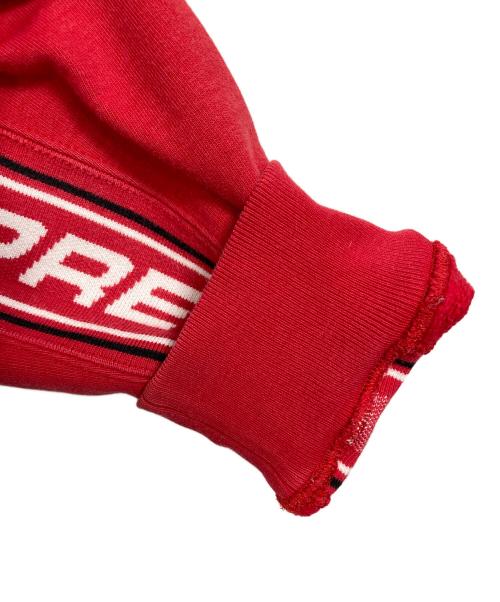SUPREME（シュプリーム）SUPREME (シュプリーム) Text Rib Hooded Sweatshirt  テキストリブフーデッドスウェットシャツ  パーカー　フーディー レッド サイズ:Sの古着・服飾アイテム