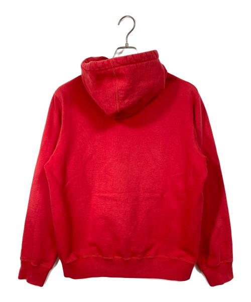 SUPREME（シュプリーム）SUPREME (シュプリーム) Text Rib Hooded Sweatshirt  テキストリブフーデッドスウェットシャツ  パーカー　フーディー レッド サイズ:Sの古着・服飾アイテム
