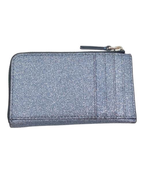 MARC JACOBS（マークジェイコブス）MARC JACOBS (マークジェイコブス) The Galactic Glitter J Marc Top Zip Multi Wallet マルチウォレット　ミニウォレット シルバー サイズ:実寸参照の古着・服飾アイテム