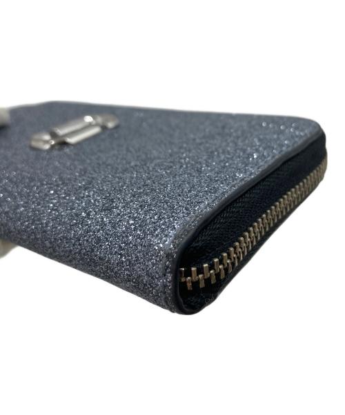 MARC JACOBS（マークジェイコブス）MARC JACOBS (マークジェイコブス) The Galactic Glitter J Marc Top Zip Multi Wallet マルチウォレット　ミニウォレット シルバー サイズ:実寸参照の古着・服飾アイテム