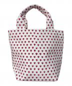 blockprints×Ron Hermanブロックプリント×ロンハーマン）の古着「ハート柄ハンドバッグ　ミニバッグ」｜ピンク