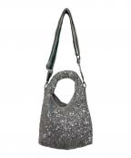 LeSportsacレスポートサック）の古着「SM MARCHE BAG/スパンコール 2WAYバッグ」｜シルバー