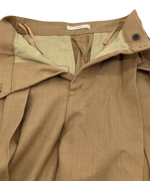 LOHEN（ローヘン）LOHEN (ローヘン) バレルパンツ　日本製 ブラウン サイズ:38の古着・服飾アイテム
