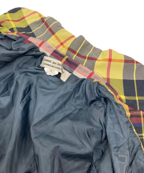 COMME des GARCONS COMME des GARCONS（コムデギャルソン コムデギャルソン）COMME des GARCONS COMME des GARCONS (コムデギャルソン コムデギャルソン) 07AW タータンチェック テーラードジャケット　アウター　ライトアウター　日本製 レッド×イエロー サイズ:SSの古着・服飾アイテム