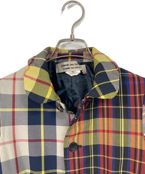 COMME des GARCONS COMME des GARCONS（コムデギャルソン コムデギャルソン）COMME des GARCONS COMME des GARCONS (コムデギャルソン コムデギャルソン) 07AW タータンチェック テーラードジャケット　アウター　ライトアウター　日本製 レッド×イエロー サイズ:SSの古着・服飾アイテム