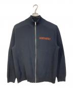 DIESELディーゼル）の古着「A3STH3TIC ドライバーズニット　ジップニット　コットンニット」｜ブラック