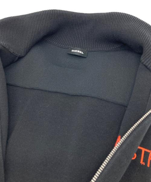 DIESEL（ディーゼル）DIESEL (ディーゼル) A3STH3TIC ドライバーズニット　ジップニット　コットンニット ブラック サイズ:XLの古着・服飾アイテム