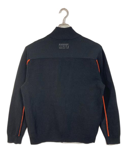 DIESEL（ディーゼル）DIESEL (ディーゼル) A3STH3TIC ドライバーズニット　ジップニット　コットンニット ブラック サイズ:XLの古着・服飾アイテム