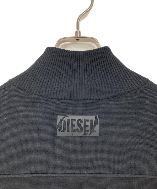 DIESEL（ディーゼル）DIESEL (ディーゼル) A3STH3TIC ドライバーズニット　ジップニット　コットンニット ブラック サイズ:XLの古着・服飾アイテム
