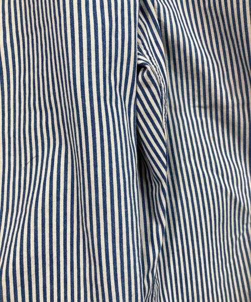 ATLAST & CO（アットラスト）ATLAST & CO (アットラスト) ストライプオーバーオール ホワイト×ブルー サイズ:実寸参照の古着・服飾アイテム