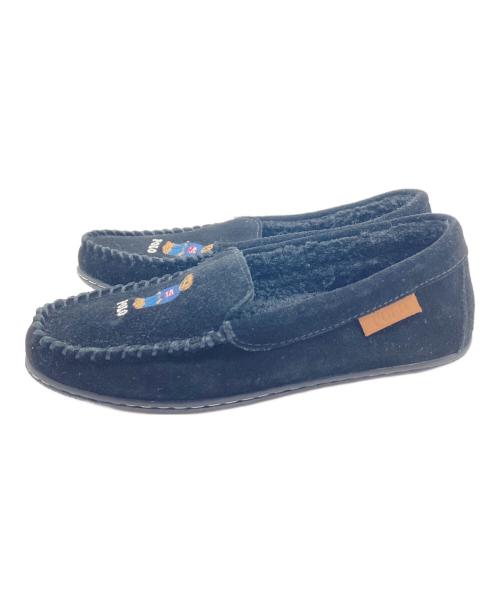 POLO RALPH LAUREN（ポロ・ラルフローレン）POLO RALPH LAUREN (ポロ・ラルフローレン) ポロベアモカシンシューズ ブラック サイズ:US6 23cmの古着・服飾アイテム