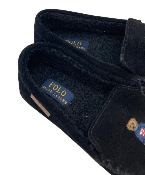 POLO RALPH LAUREN（ポロ・ラルフローレン）POLO RALPH LAUREN (ポロ・ラルフローレン) ポロベアモカシンシューズ ブラック サイズ:US6 23cmの古着・服飾アイテム
