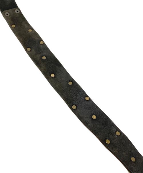 DIESEL（ディーゼル）DIESEL (ディーゼル) ロゴベルト　レザーベルト　カウレザー　イタリア製 ブラック サイズ:85cmの古着・服飾アイテム
