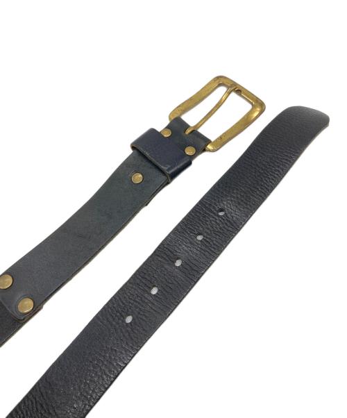 DIESEL（ディーゼル）DIESEL (ディーゼル) ロゴベルト　レザーベルト　カウレザー　イタリア製 ブラック サイズ:85cmの古着・服飾アイテム