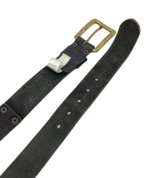DIESEL（ディーゼル）DIESEL (ディーゼル) ロゴベルト　レザーベルト　カウレザー　イタリア製 ブラック サイズ:85cmの古着・服飾アイテム