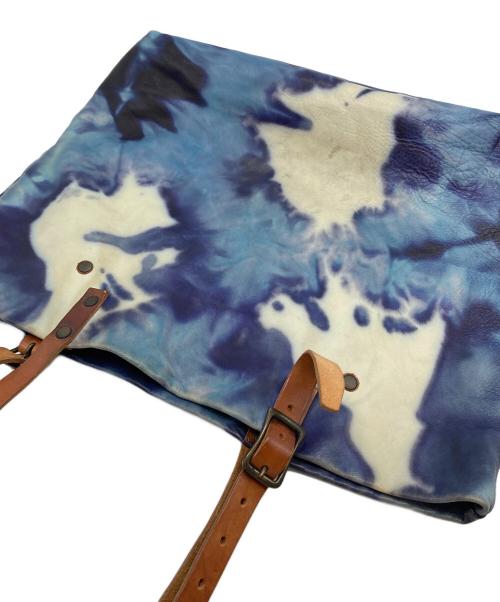 LEVI'S MADE&CRAFTED（リーバイスメイドクラフテッド）LEVI'S MADE&CRAFTED (リーバイスメイドクラフテッド) レザートートバッグ　イタリア製 ブルー サイズ:実寸参照の古着・服飾アイテム