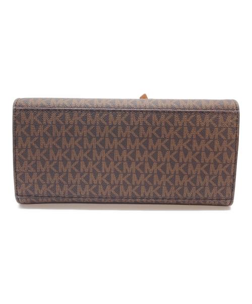 MICHAEL KORS（マイケルコース）MICHAEL KORS (マイケルコース) AVRIL SM TZ SATCHEL ハンドバッグ ブラウン サイズ:実寸参照の古着・服飾アイテム
