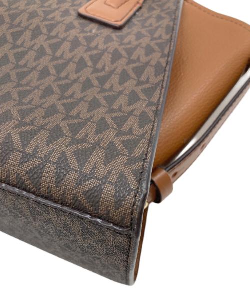 MICHAEL KORS（マイケルコース）MICHAEL KORS (マイケルコース) AVRIL SM TZ SATCHEL ハンドバッグ ブラウン サイズ:実寸参照の古着・服飾アイテム