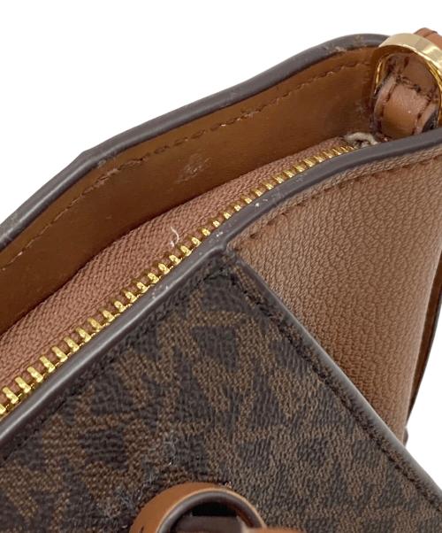 MICHAEL KORS（マイケルコース）MICHAEL KORS (マイケルコース) AVRIL SM TZ SATCHEL ハンドバッグ ブラウン サイズ:実寸参照の古着・服飾アイテム