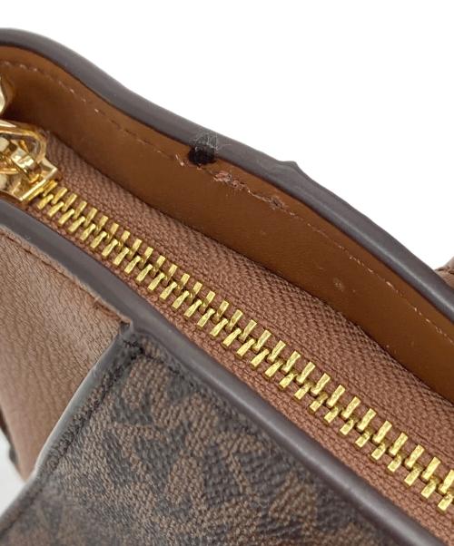 MICHAEL KORS（マイケルコース）MICHAEL KORS (マイケルコース) AVRIL SM TZ SATCHEL ハンドバッグ ブラウン サイズ:実寸参照の古着・服飾アイテム