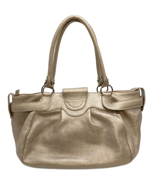 Salvatore Ferragamo（サルヴァトーレ フェラガモ）Salvatore Ferragamo (サルヴァトーレ フェラガモ) ガンチーニハンドバッグ シャンパンゴールド サイズ:実寸参照の古着・服飾アイテム