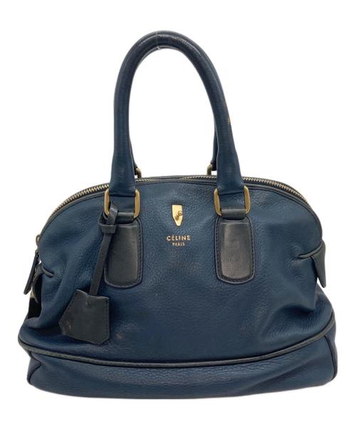 CELINE（セリーヌ）CELINE (セリーヌ) フィービー期 ボーリングハンドバッグ ネイビー サイズ:実寸参照の古着・服飾アイテム
