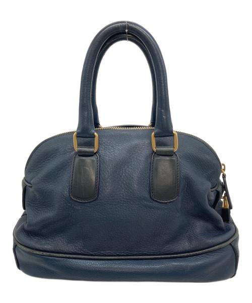 CELINE（セリーヌ）CELINE (セリーヌ) フィービー期 ボーリングハンドバッグ ネイビー サイズ:実寸参照の古着・服飾アイテム