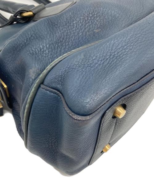 CELINE（セリーヌ）CELINE (セリーヌ) フィービー期 ボーリングハンドバッグ ネイビー サイズ:実寸参照の古着・服飾アイテム