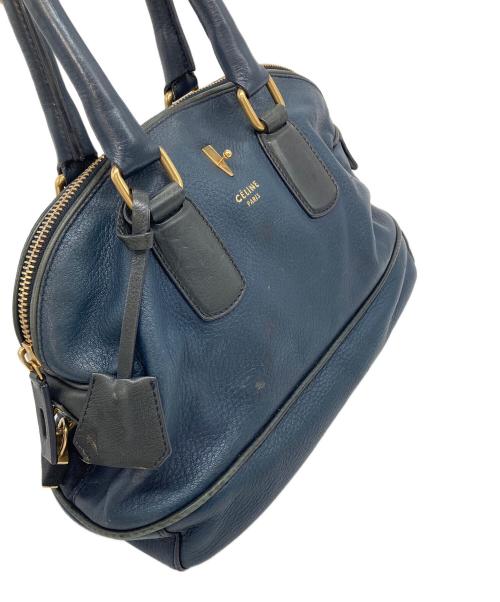 CELINE（セリーヌ）CELINE (セリーヌ) フィービー期 ボーリングハンドバッグ ネイビー サイズ:実寸参照の古着・服飾アイテム