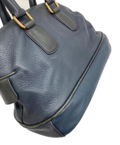 CELINE（セリーヌ）CELINE (セリーヌ) フィービー期 ボーリングハンドバッグ ネイビー サイズ:実寸参照の古着・服飾アイテム