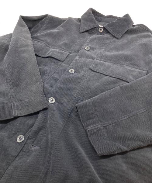 MHL（マーガレットハウエル）MHL (マーガレットハウエル) 24AW DRY COTTON NEEDLECORD SHIRT ブラック サイズ:Lの古着・服飾アイテム