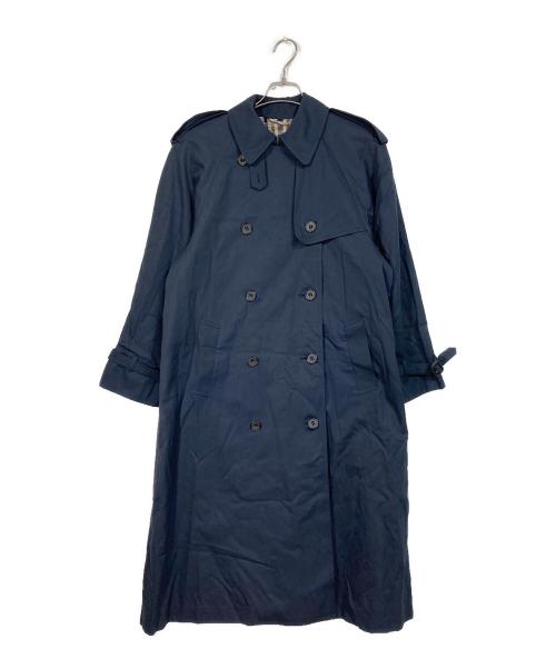 Aquascutum（アクアスキュータム）Aquascutum (アクアスキュータム) トレンチコート　イングランド製 ネイビー サイズ:実寸参照の古着・服飾アイテム