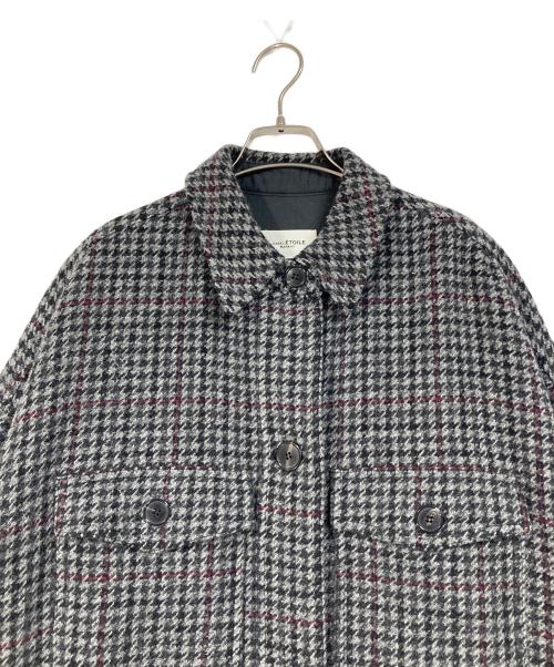 ISABEL MARANT ETOILE（イザベルマランエトワール）ISABEL MARANT ETOILE (イザベルマランエトワール) ハウンドトゥースコート グレー サイズ:実寸参照の古着・服飾アイテム