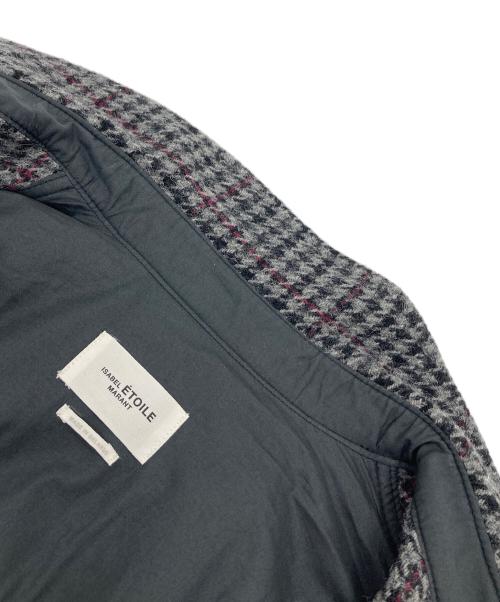 ISABEL MARANT ETOILE（イザベルマランエトワール）ISABEL MARANT ETOILE (イザベルマランエトワール) ハウンドトゥースコート グレー サイズ:実寸参照の古着・服飾アイテム