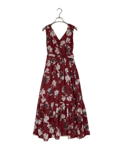 HER LIP TO（ハーリップトゥ）HER LIP TO (ハーリップトゥ) Anemone Cache-Coeur Long Dress ロングドレス　花柄ワンピース レッド サイズ:Sの古着・服飾アイテム