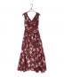 HER LIP TO（ハーリップトゥ）の古着「Anemone Cache-Coeur Long Dress ロングドレス　花柄ワンピース」｜レッド