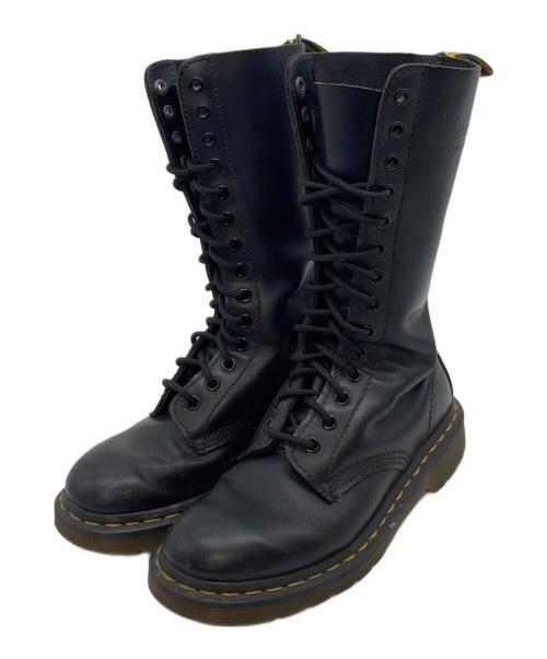 Dr.Martens（ドクターマーチン）Dr.Martens (ドクターマーチン) 14ホールブーツ　ロングブーツ ブラック サイズ:UK4の古着・服飾アイテム