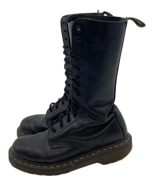 Dr.Martens（ドクターマーチン）Dr.Martens (ドクターマーチン) 14ホールブーツ　ロングブーツ ブラック サイズ:UK4の古着・服飾アイテム