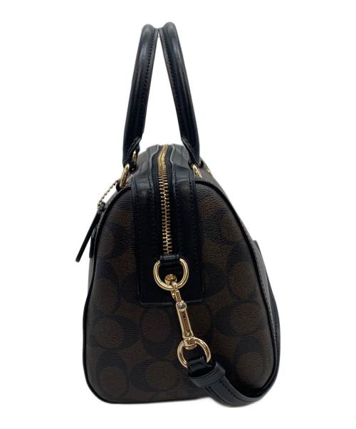 COACH（コーチ）COACH (コーチ) ローワン サッチェル シグネチャー2WAYバッグ ブラウン サイズ:実寸参照の古着・服飾アイテム