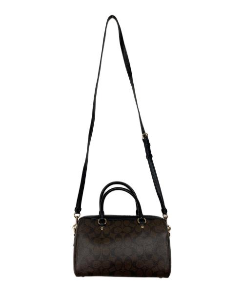 COACH（コーチ）COACH (コーチ) ローワン サッチェル シグネチャー2WAYバッグ ブラウン サイズ:実寸参照の古着・服飾アイテム
