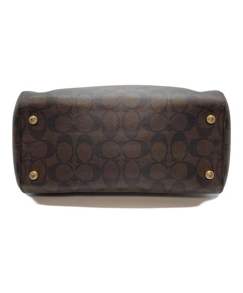 COACH（コーチ）COACH (コーチ) ローワン サッチェル シグネチャー2WAYバッグ ブラウン サイズ:実寸参照の古着・服飾アイテム