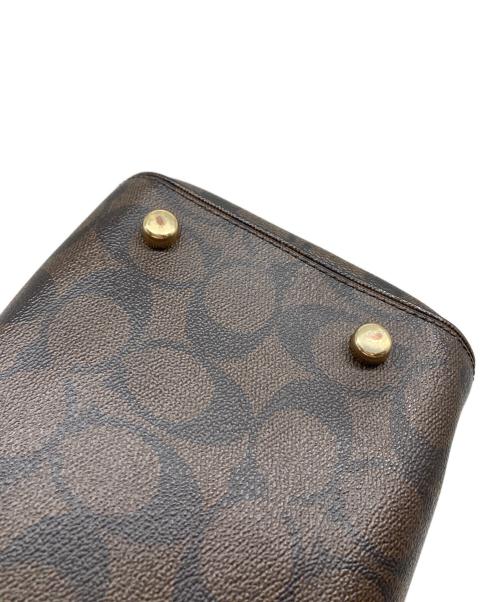 COACH（コーチ）COACH (コーチ) ローワン サッチェル シグネチャー2WAYバッグ ブラウン サイズ:実寸参照の古着・服飾アイテム