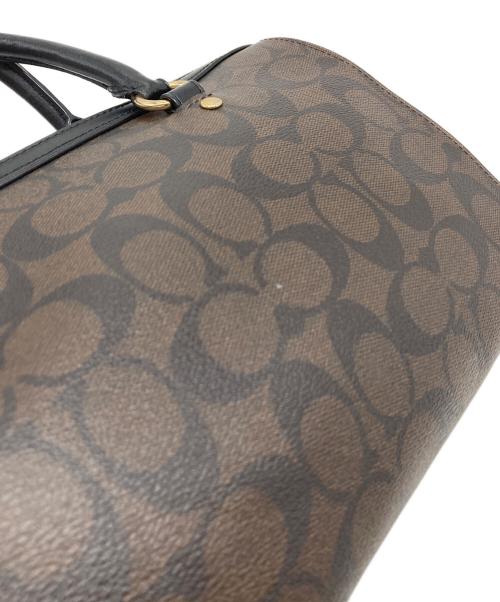 COACH（コーチ）COACH (コーチ) ローワン サッチェル シグネチャー2WAYバッグ ブラウン サイズ:実寸参照の古着・服飾アイテム