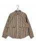 HERENCIA（ヘレンチア）の古着「Layered Stripe Shirt Blouson　ストライプ　コットンシャツ」｜ブラウン