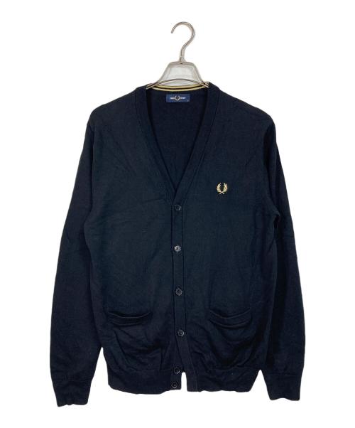 FRED PERRY（フレッドペリー）FRED PERRY (フレッドペリー) クラシック カーディガン　ウール混カーディガン ブラック サイズ:Lの古着・服飾アイテム
